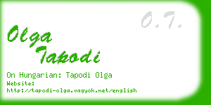 olga tapodi business card